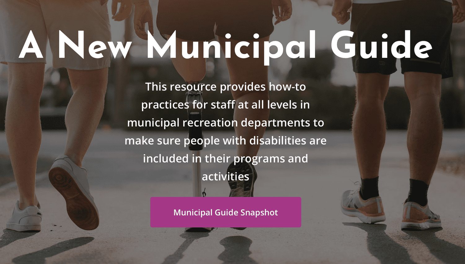 Municipal Guide to Promising and Best Practices for Disability Inclusion in Recreation and Physical Activity